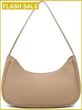 Vegan Leather Hobo Sling Tote Handbag Clutch Purse with Zipper Closure